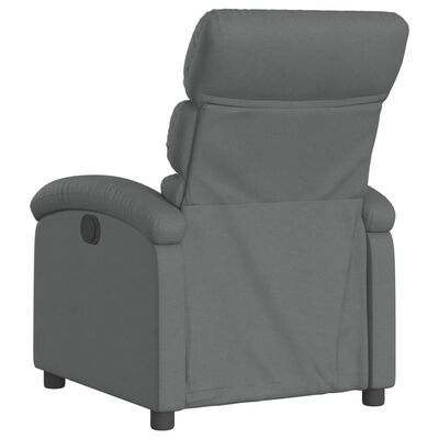 vidaXL Recliner Chair Dark Gray Fabric