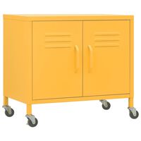 vidaXL Storage Cabinet Mustard Yellow 23.6"x13.8"x22" Steel