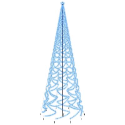 vidaXL Christmas Tree with Spike Blue 3000 LEDs 26 ft