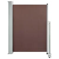 vidaXL Patio Retractable Side Awning 39.4"x118.1" Brown