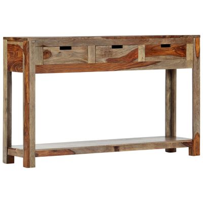 vidaXL Console Table with 3 Drawers 47.2"x11.8"x29.5" Solid Sheesham Wood