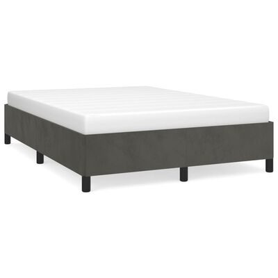 vidaXL Bed Frame Dark Gray 53.9"x74.8" Full Velvet