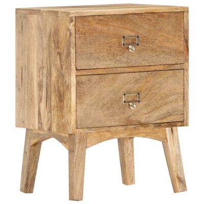 vidaXL Bedside Cabinet 15.7"x13.8"x21.7" Solid Mango Wood