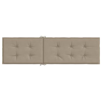 vidaXL Deck Chair Cushion Taupe (29.5"+41.3")x19.7"x1.6"