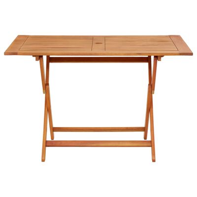 vidaXL Folding Patio Table 47.2"x27.6"x29.5" Solid Wood Eucalyptus