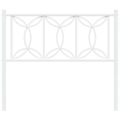 vidaXL Metal Headboard White 39.4"