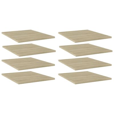 vidaXL Bookshelf Boards 8 pcs Sonoma Oak 15.7"x19.7"x0.6" Engineered Wood