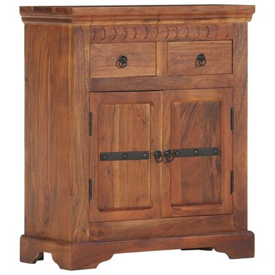 vidaXL Sideboard 24.8"x11.8"x29.5" Solid Acacia Wood