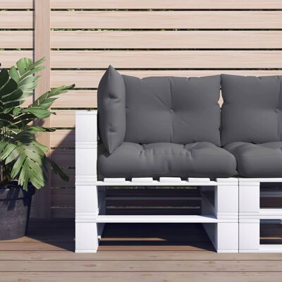 vidaXL Pallet Cushions 3 pcs Anthracite Fabric