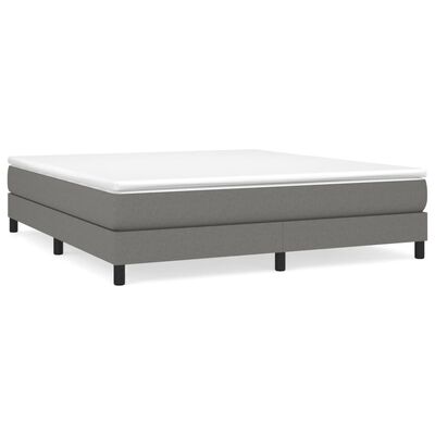 vidaXL Bed Frame Dark Gray 72"x83.9" California King Fabric