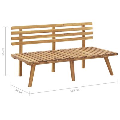 vidaXL 4 Piece Patio Lounge Set with Cushions Solid Acacia Wood