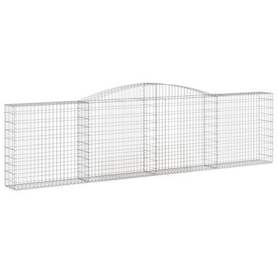 vidaXL Arched Gabion Baskets 6 pcs 157.5"x11.8"x39.4"/47.2" Galvanized Iron