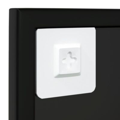 vidaXL Wall Mirror Black 31.5"x23.6" Metal