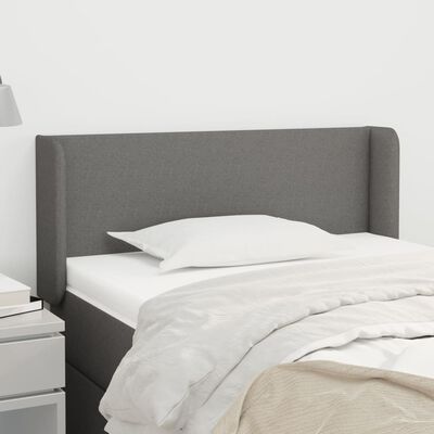 vidaXL Headboard with Ears Dark Gray 40.6"x6.3"x30.7"/34.6" Fabric