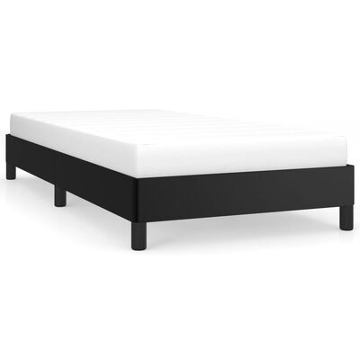 vidaXL Bed Frame Black 39.4"x74.8" Twin Faux Leather