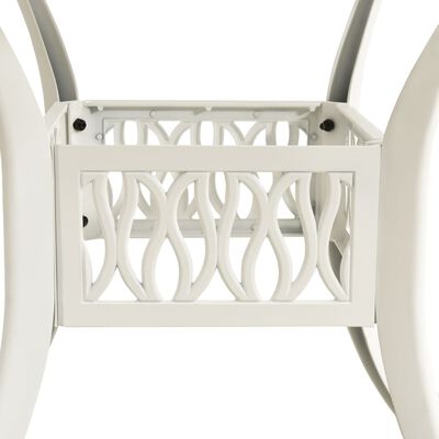 vidaXL 5 Piece Bistro Set Cast Aluminum White