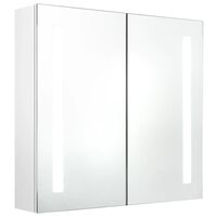 vidaXL LED Bathroom Mirror Cabinet Shining White 24.4"x5.5"x23.6"