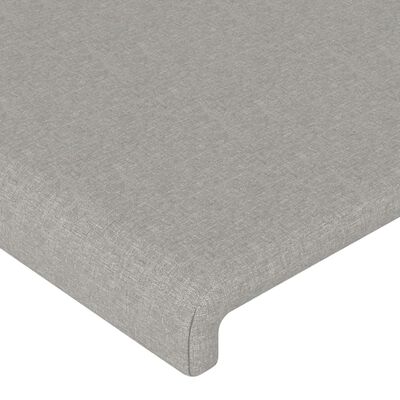 vidaXL Headboard with Ears Light Gray 64.2"x9.1"x30.7"/34.6" Fabric