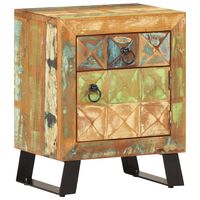 vidaXL Bedside Cabinet 15.7"x11.8"x19.7" Solid Reclaimed Wood