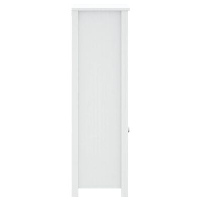 vidaXL Bathroom Cabinet BERG White 27.4"x13.4"x43.3" Solid Wood Pine