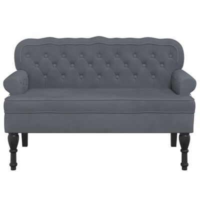 vidaXL Bench with Backrest Dark Gray 47"x25.4"x29.5" Velvet