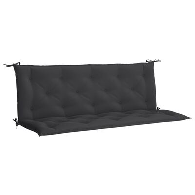 vidaXL Garden Bench Cushion Black 59.1"x(19.7"+19.7")x2.8" Oxford Fabric