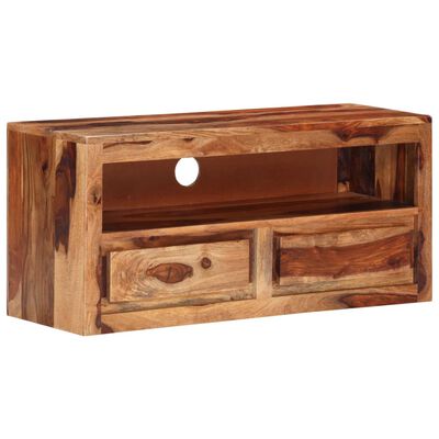 vidaXL TV Stand 34.6"x11.8"x15.7" Solid Wood