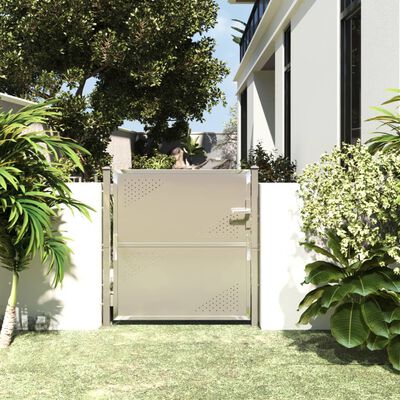 vidaXL Garden Gate 39.4"x39.4" Stainless Steel