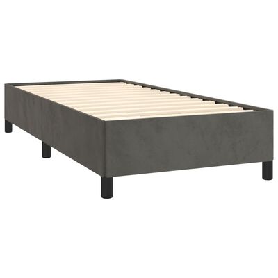 vidaXL Bed Frame Dark Gray 39.4"x74.8" Twin Velvet