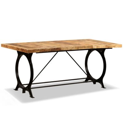 vidaXL Dining Table Solid Rough Mango Wood 70.9"