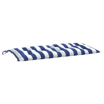 vidaXL Garden Bench Cushions 2pcs Blue&White Stripe 39.4"x19.7"x2.8" Fabric