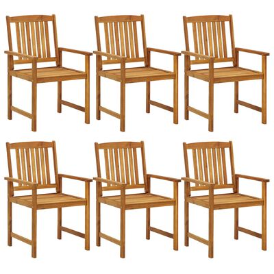 vidaXL 7 Piece Patio Dining Set Solid Wood Acacia