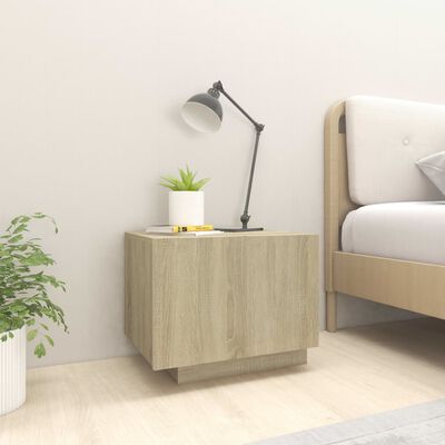 vidaXL Bedside Cabinet Sonoma Oak 39.4"x13.8"x15.7" Engineered Wood