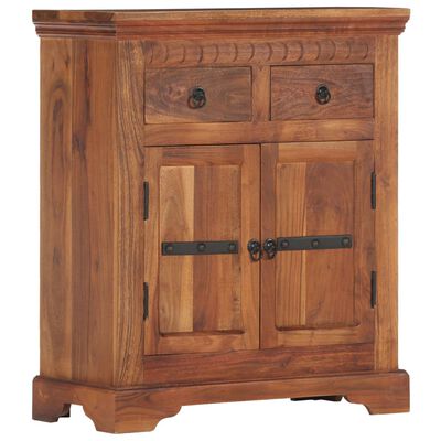 vidaXL Sideboard 24.8"x11.8"x29.5" Solid Acacia Wood