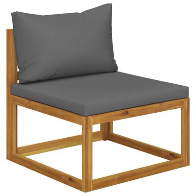 vidaXL 7 Piece Patio Lounge Set with Cushion Solid Acacia Wood