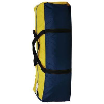 vidaXL Camping Tent Fabric 9 Persons Blue and Yellow