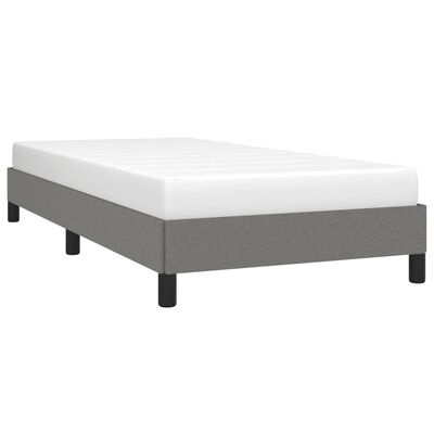 vidaXL Bed Frame Dark Gray 39.4"x74.8" Twin Fabric