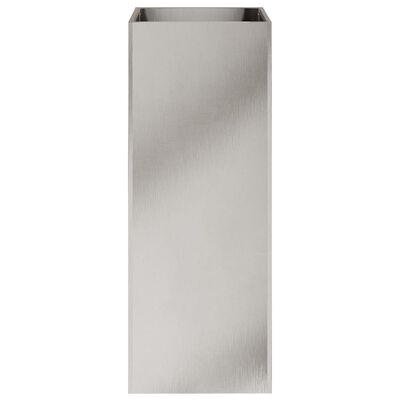 vidaXL Planter Silver 12.6"x11.4"x29.5" Stainless Steel