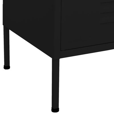 vidaXL Storage Cabinet Black 31.5"x13.8"x40" Steel