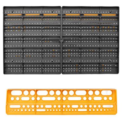 vidaXL Tool Wall 25.4"x15.2" 26 Tool Holders PP