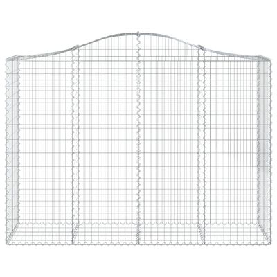 vidaXL Arched Gabion Baskets 14 pcs 78.7"x19.7"x55.1"/63" Galvanized Iron