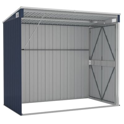 vidaXL Wall-mounted Garden Shed Anthracite 46.5"x76.4"x70.1" Steel