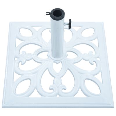 vidaXL Umbrella Base White 26.5 lbs 19.3" Cast Iron