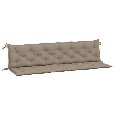 vidaXL Garden Bench Cushions 2pcs Taupe 78.7"x19.7"x2.8" Oxford Fabric