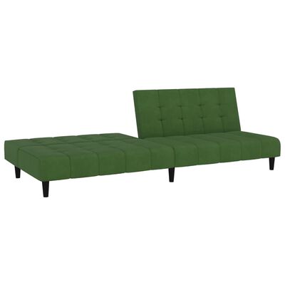 vidaXL 2-Seater Sofa Bed Dark Green Velvet