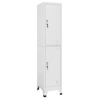 vidaXL Locker Cabinet with 2 Compartments 15"x17.7"x70.9"