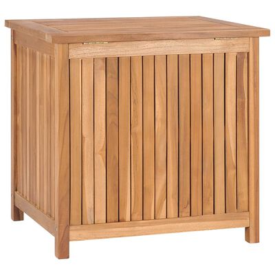 vidaXL Patio Storage Box 23.6"x19.7"x22.8" Solid Wood Teak