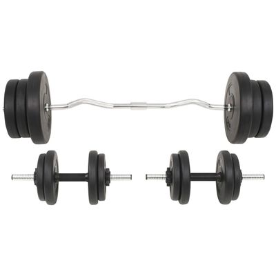 vidaXL Barbell and Dumbbell Set 132.3 lb