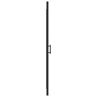 vidaXL Shower Door 35.8"x76.8" Half Frosted Tempered Glass Black
