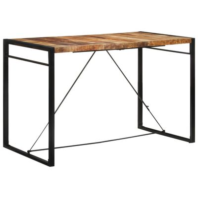 vidaXL Bar Table 68.9"x35.4"x43.3" Solid Rough Wood Mango